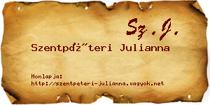 Szentpéteri Julianna névjegykártya